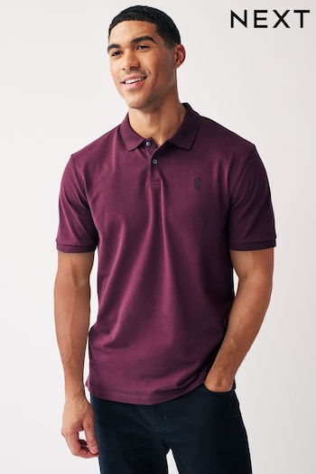 Dark Purple Pique Polo Shirt (N38629) | £18