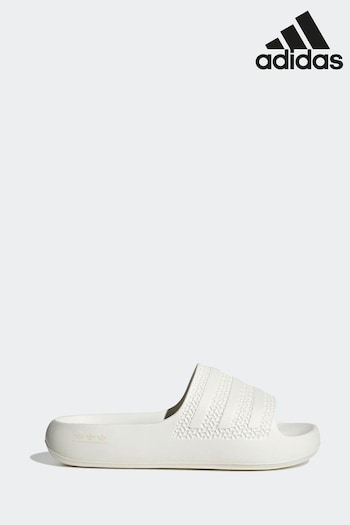 adidas White Adilette Ayoon Sandals (N38663) | £40
