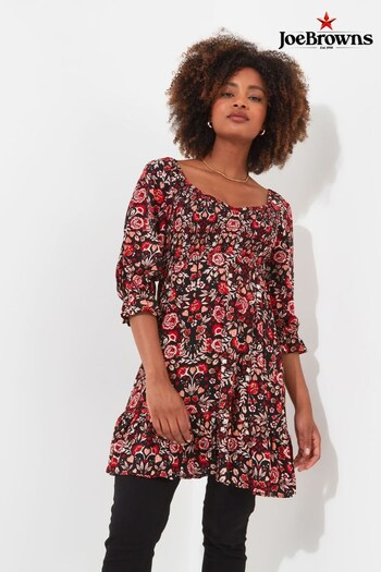 Joe Browns Red Folky Floral Tunic Dress (N38670) | £55