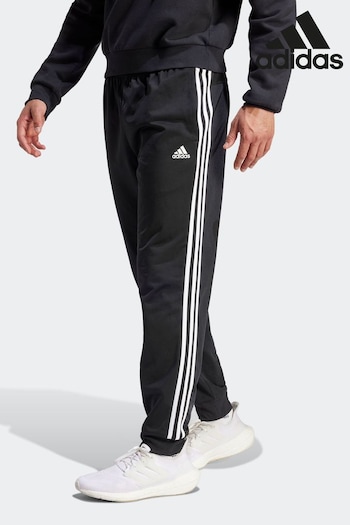 adidas Black Sportswear Essentials Warm Up Tapered 3-Stripes Joggers (N38675) | £35