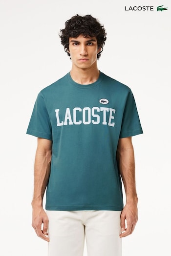 Lacoste escuro Mens Green French Iconics T-Shirt (N38701) | £60