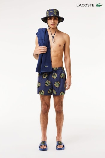 Lacoste Men Blue French Heritage Swimming Trunks (N38729) | £80