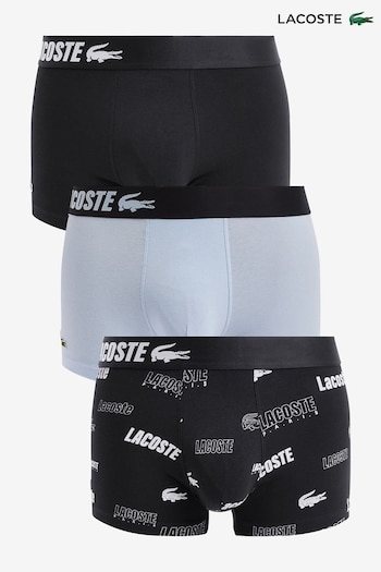 Lacoste French Iconics Men Black Trunks 3 PK (N38744) | £42