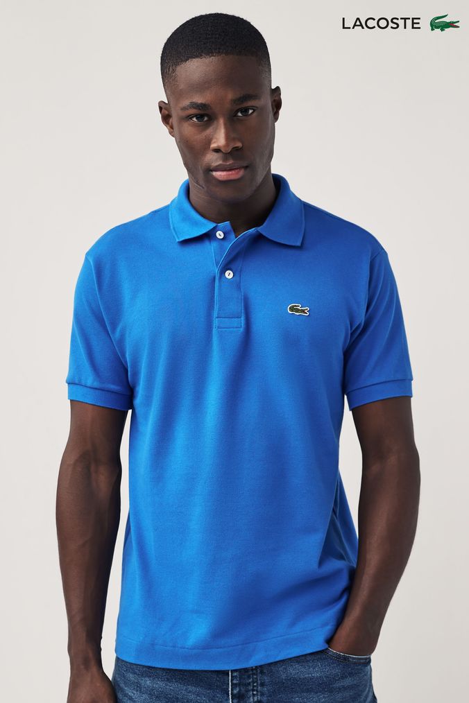 Buy Men s Lacoste Blue Polo Shirts Tops Online Next UK