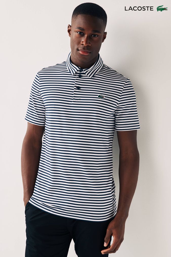 Black and grey new arrivals striped polo shirt