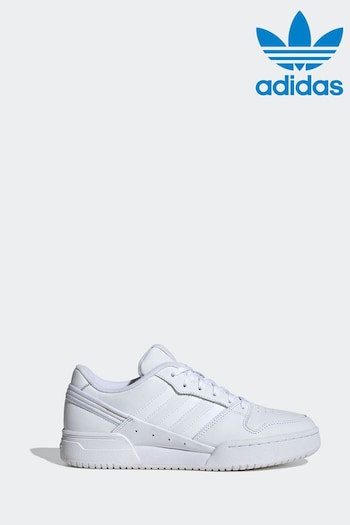 adidas manchester Originals Team Court White Trainers (N38913) | £75