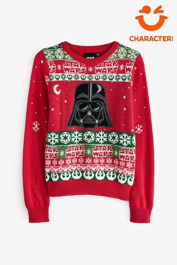 Character Red Star Wars Darth Vader Christmas Jumper (N38989) | £27