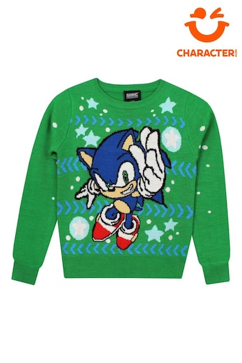 Character Green Christmas Sonic Jumper (N38993) | £27