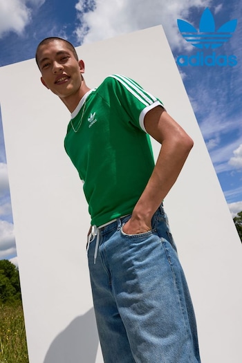 adidas Light Green 3-STRIPES TEE T-Shirt (N39042) | £30