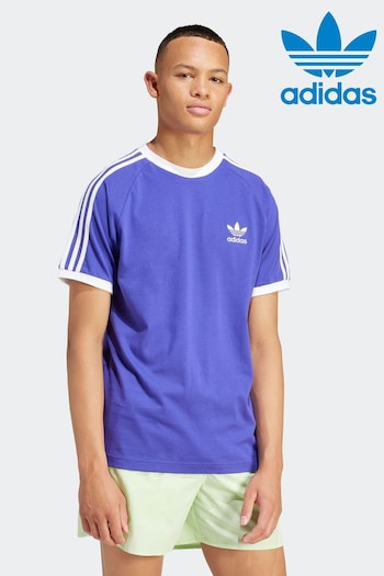 adidas Originals Purple Adicolor Classics 3-Stripes T-Shirt (N39088) | £28