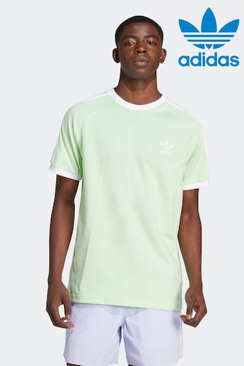 adidas metro Originals Green Adicolor Classics 3-Stripes T-Shirt (N39090) | £28