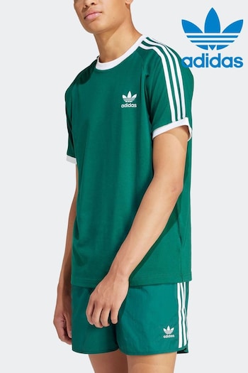 adidas Originals Green Adicolor Classics 3-Stripes T-Shirt (N39091) | £28