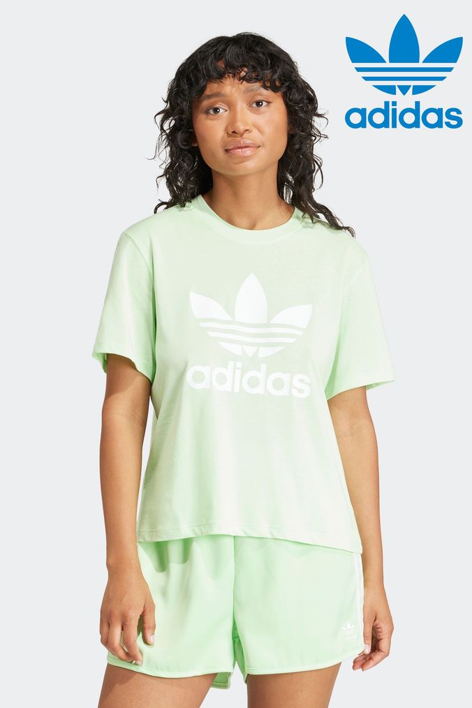 Buy Women s Green Adidas Originals Tops Online Next UK