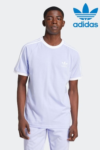 adidas undergarments Originals Purple Adicolor Classics 3-Stripes T-Shirt (N39156) | £28