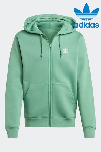 adidas Originals Green Trefoil Essentials Full-Zip Hoodie (N39211) | £55