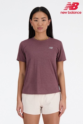 New Balance Brown Womens Athletics T-Shirt (N39356) | £40
