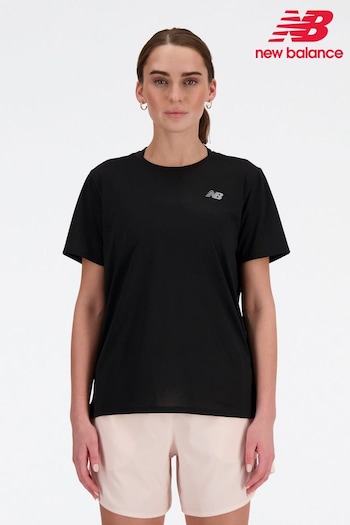 New Balance Black 327V1s Short Sleeve T-Shirt (N39359) | £30