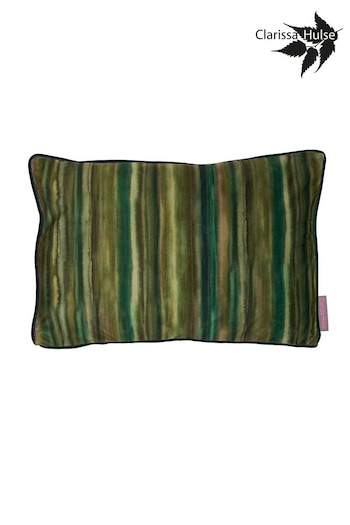 Clarissa Hulse Green Artists Stripe Cushion (N39398) | £55