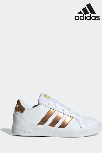 adidas White Sportswear Grand Court Sustainable Lace Trainers (N39431) | £30