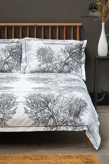 Timorous Beasties Grey Thistle Carbon Bed Set (N39479) | £12 - £145