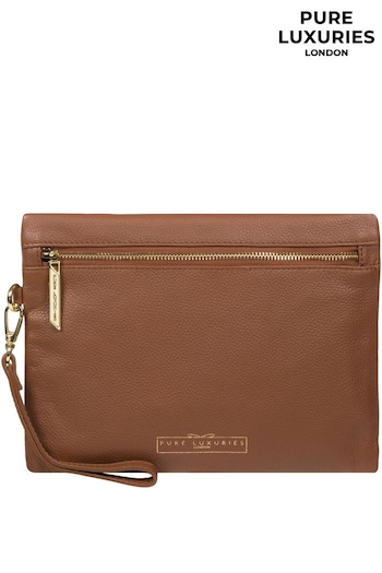 Pure Luxuries London Chalfont Leather Clutch Bag (N39501) | £35