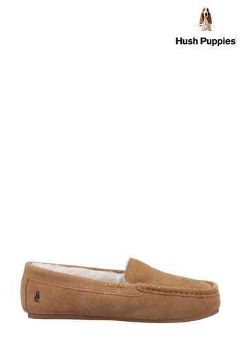 Hush Puppies Annie Mocassin Brown Slippers (N39589) | £40
