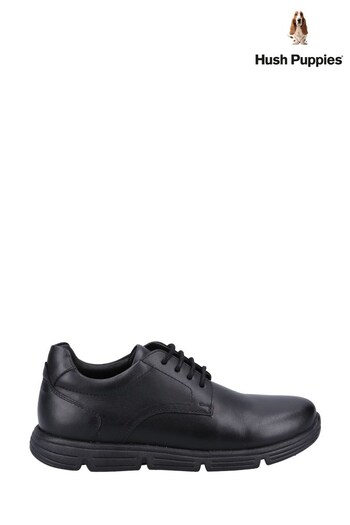 Hush Puppies Adrian SNR Black Shoes (N39599) | £60