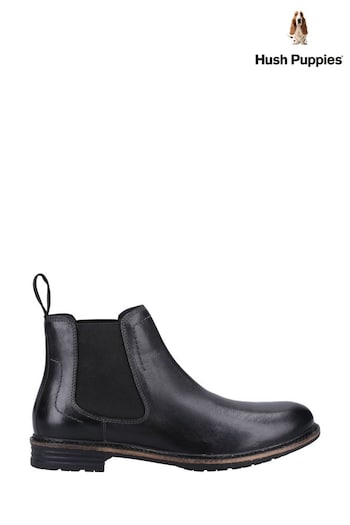Hush Puppies Justin Chelsea Black Boots (N39607) | £85