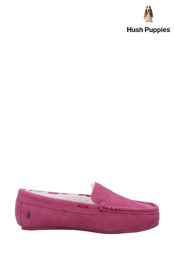 Hush Puppies Pink Annie Mocassin Slippers (N39624) | £40