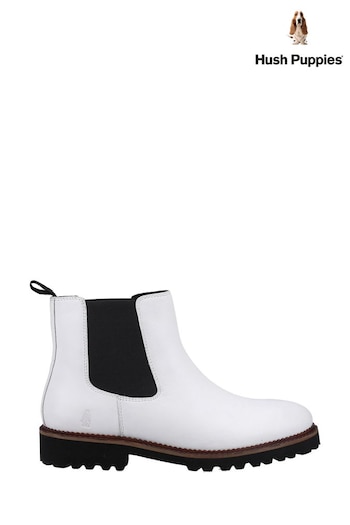 Hush Puppies Gwyneth Chelsea White Boots (N39638) | £95