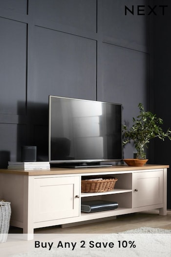 Cream Malvern Oak Effect Up to 80 inch TV Unit (N39671) | £375