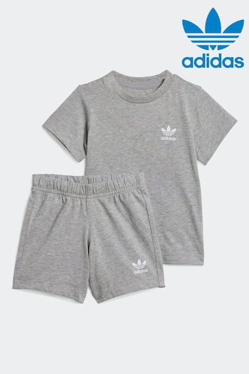 adidas pink Originals Shorts And T-Shirt Set (N39820) | £25