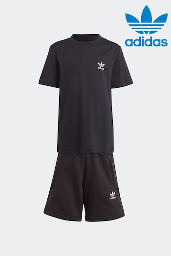 adidas slip Originals Short Black T-Shirt Set (N39828) | £33