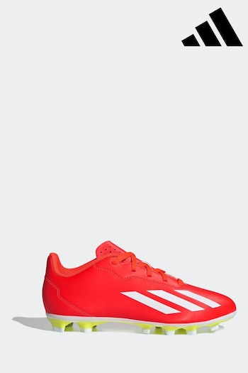 adidas Red/White X Crazyfast Club Flexible Ground Kids Football Boots DNA (N39879) | £35