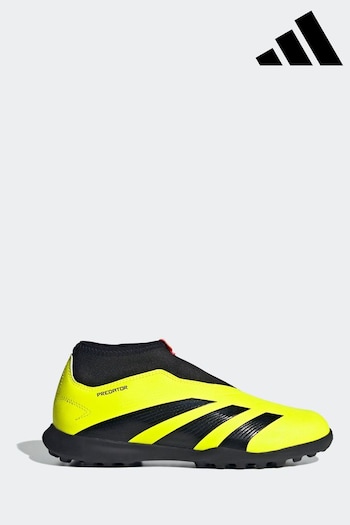 adidas Yellow Football Predator 24 League Laceless Turf Kids Ulimate Boots (N39882) | £55