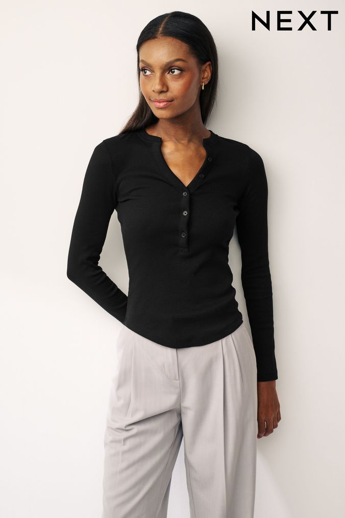 Women s Plain Long Sleeve T Shirts Next Official Site