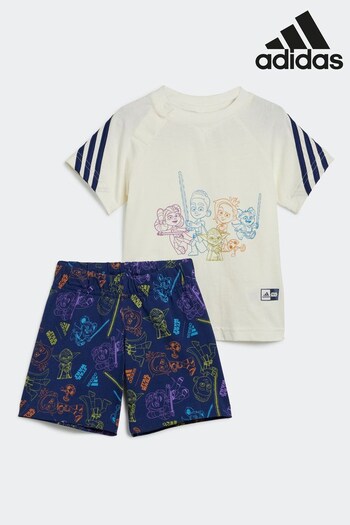 adidas White/Blue Sportswear Adidas X Star Wars Young Jedi T-Shirt Set (N39925) | £33