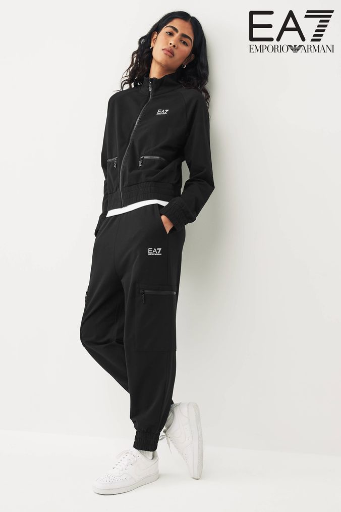 Black armani top tracksuit womens