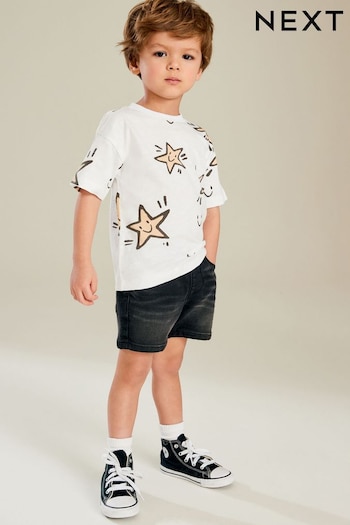 White Star All-Over Print Short Sleeve T-Shirt (3mths-7yrs) (N40071) | £4.50 - £6.50