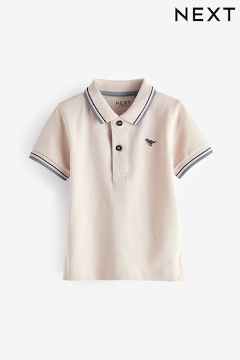 Putty Natural Short Sleeve Plain Polo algod Shirt (3mths-7yrs) (N40079) | £5 - £7
