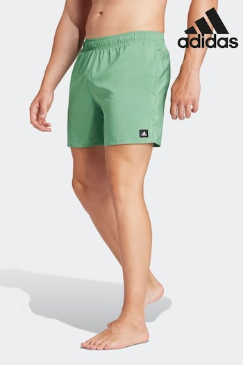 adidas Green Solid CLX Short Length Swim Shorts (N40130) | £25