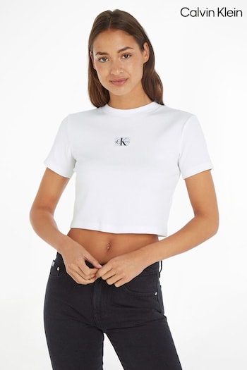 Calvin Klein Badge Rib Short Sleeve T-Shirt (N40144) | £40