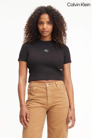 Calvin Klein Badge Rib Short Sleeve T-Shirt (N40148) | £40