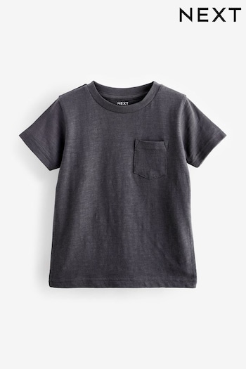 Charcoal Grey Short Sleeve Plain T-Shirt (3mths-7yrs) (N40162) | £3 - £5