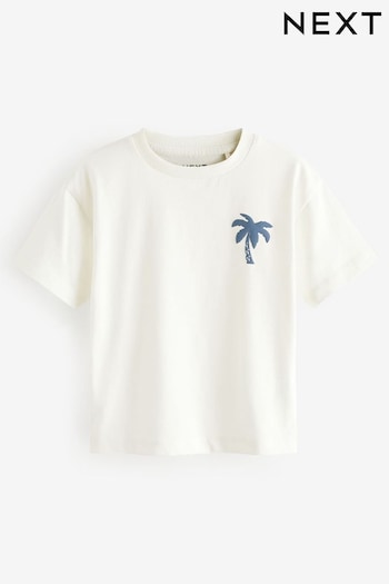White Simple Short Sleeve T-Shirt (3mths-7yrs) (N40165) | £4 - £6