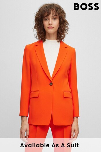 BOSS Orange Regular Fit Crease Resistant Japanese Crepe Blazer Jacket (N40236) | £349