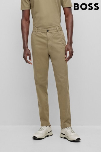 BOSS Green Regular Fit Stretch Gabardine Trousers (N40241) | £129