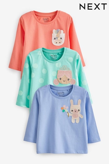 Green Character Long Sleeve T-Shirts 3 Pack (3mths-7yrs) (N40253) | £16 - £20