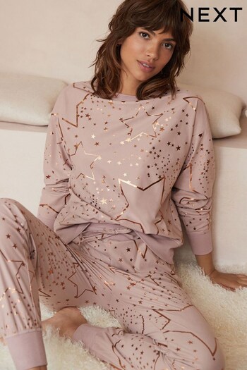 Pink Star Foil Supersoft Cosy Pyjamas (N40271) | £28