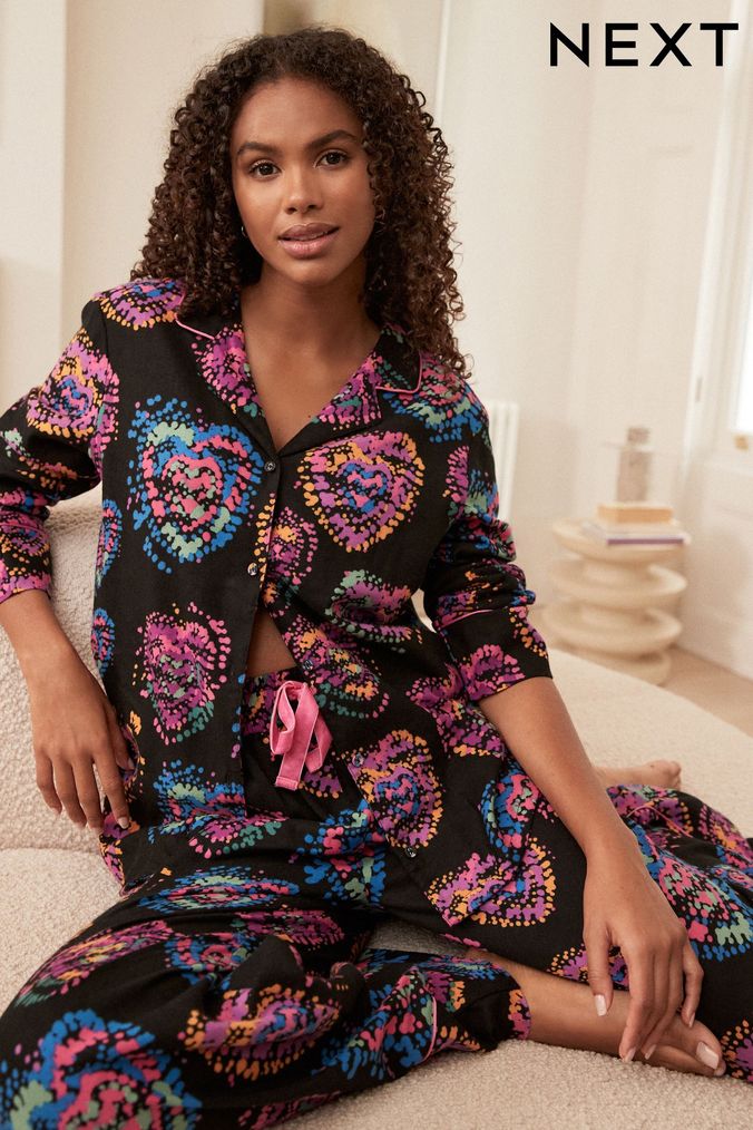Buy Women s Button Through Print 100 Cotton Nightwear Online